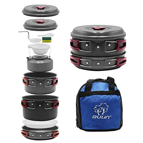 A camping cookware set