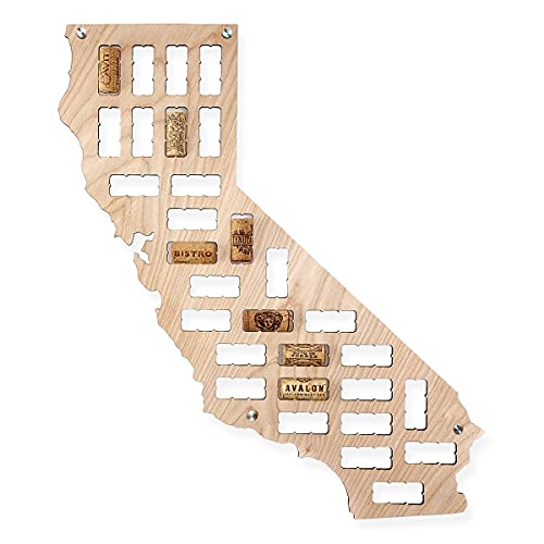 Wine cork map of California