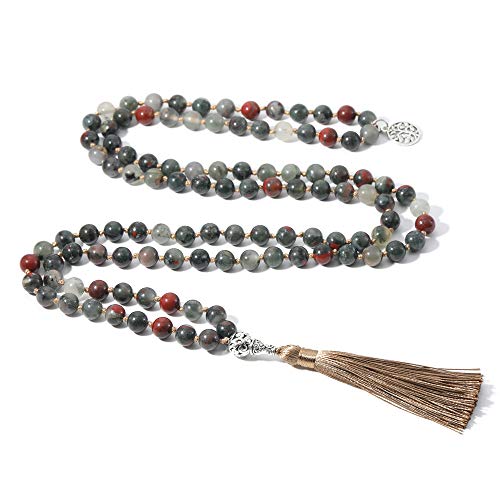 a Mala beads necklace