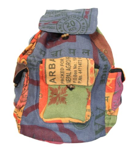 Colorful backpack handmade in Nepal