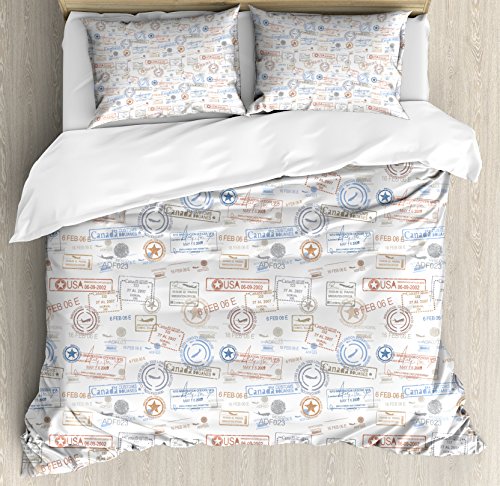 Bedsheets in travel theme