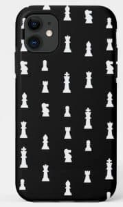 A phone cover with chess pieces