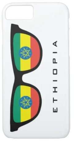 Phone case with sunglasses and Ethiopia