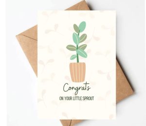 Funny baby card with pun