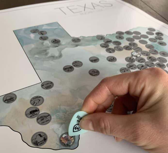 A scratch map of Texas