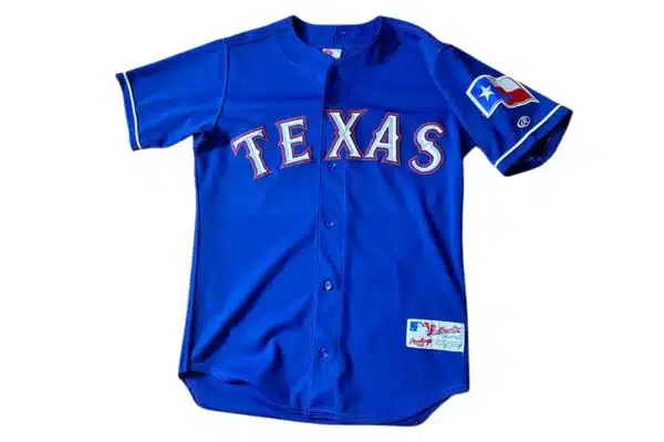 A blue shirt from the Texas rangers