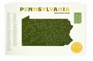 Pennsylvania map with state parks