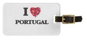I love Portugal luggage tag