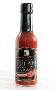 A bottle of Portugue piri piri sauce
