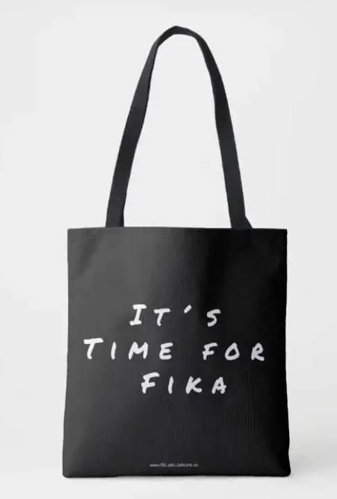 Bag with "it's time for fika"