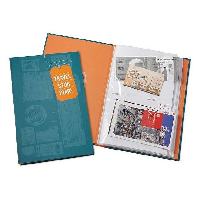 Travel journal with pockets