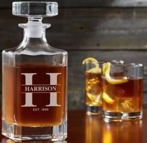personalized glass bottle